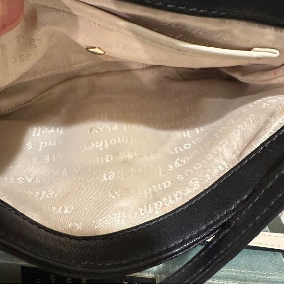 KATE SPADE Brightspot Avenue Sally Crossbody Bag Womens Black Leather Turnlock - Picture 7 of 10